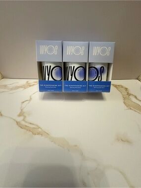 WYOS The Disappearing Act Shaving Stick - Light Blue & White (Set of 3) NIB